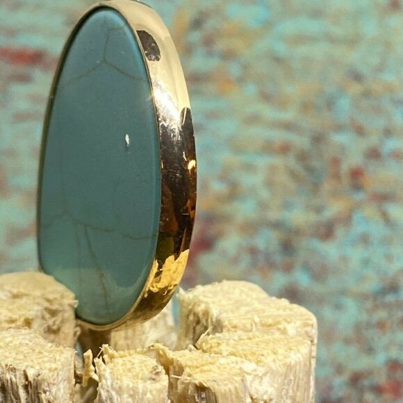 Teal Blue green gold Jasper Fall Necklace Beaded - Picture 11 of 12